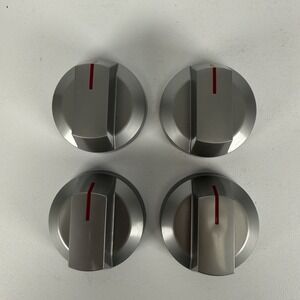Samsung DG64-00995A001 Range Burner Control Knob Black Stainless Set 4